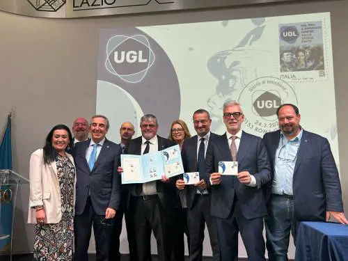 L’UGL celebra 75 anni di storia con un francobollo commemorativo emesso da Poste Italiane