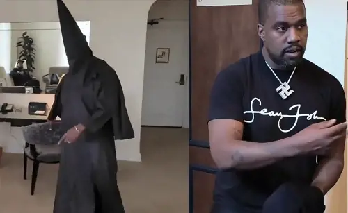 "Cappuccio del Ku Klux Klan e svastica". Kanye West ancora nei guai