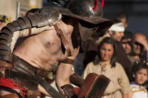 La ricostruzione storica di una battaglia tra Gladiatori