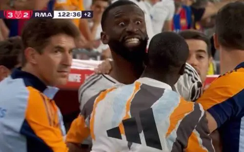Follia Rudiger in Real Madrid-Barcellona: ecco che squalifica rischia