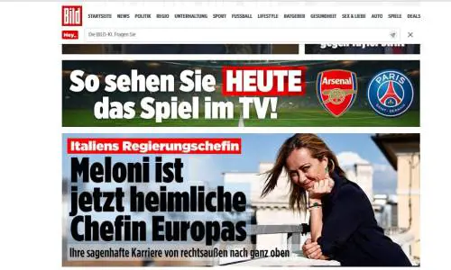 "Una bella sorpresa per l'Europa": anche la Bild incorona Meloni