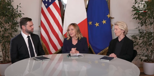  nuovo inizio ueusa meloni tra vance e von der leyen giorgia pontiera e amica la premier passo in avanti 