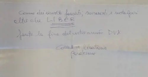 "Farete la fine del vostro amato Dux": minacce a Prevalle per la fiera del libro 