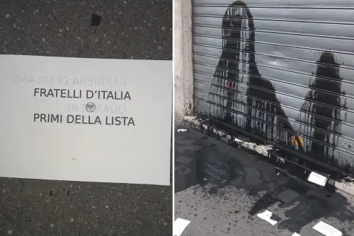 Colpi di piccone contro la sede di FdI, poi la minaccia: "Primi della lista"