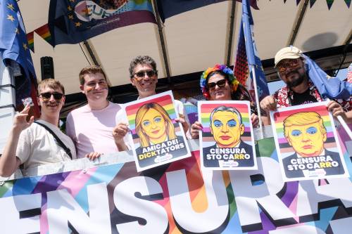 Quel cartello sessista di Magi contro la premier