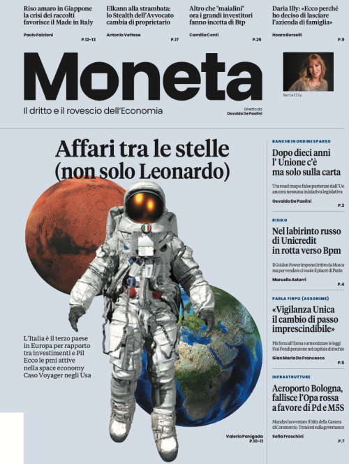 Moneta, Italia in orbita oltre Leonardo