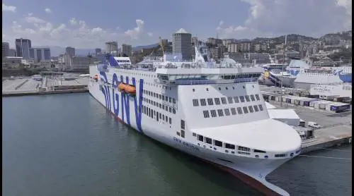 GNV Orion, il battesimo del nuovo traghetto moderno per il Mediterraneo
