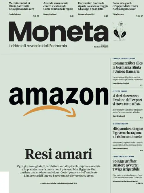 Moneta, pmi soffocate dai resi Amazon