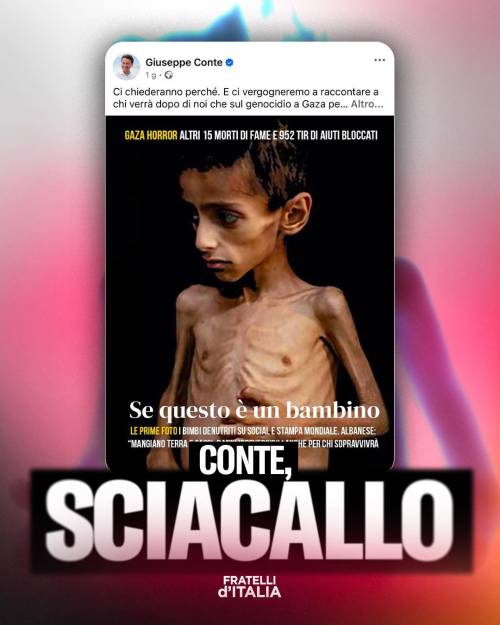 "Sei uno sciacallo". Conte nella bufera: la vergogna sulla foto del bimbo scheletrico