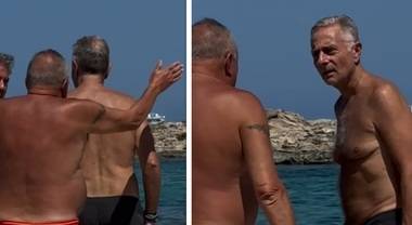 Schiaffo a Bonolis a Formentera: la reazione del presentatore