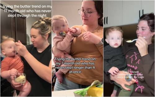 Cos'è il "butter trend": funziona davvero il "trucco" per far dormire i bambini?