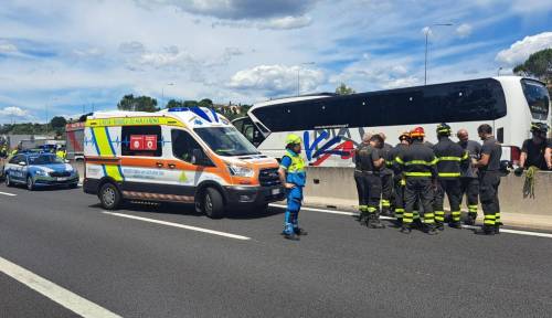 L'incidente sull'A1, che ha causato tre vittime su un'ambulanza