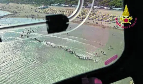 Trovato il corpo del bimbo disperso in mare. Non è servita la catena umana per salvarlo