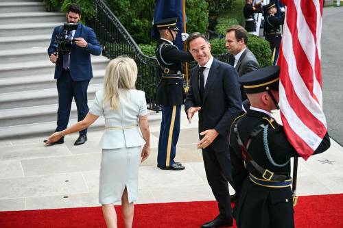 L'arrivo dei leader europei alla Casa Bianca
