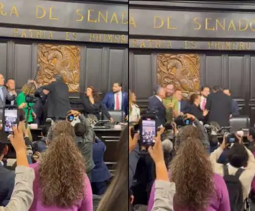 Messico, rissa furiosa in Senato: schiaffi, spintoni e minacce