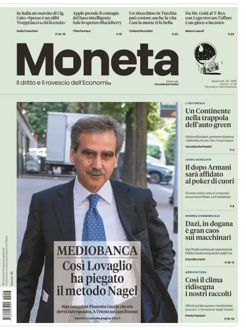 Moneta, l’auto nella trappola green