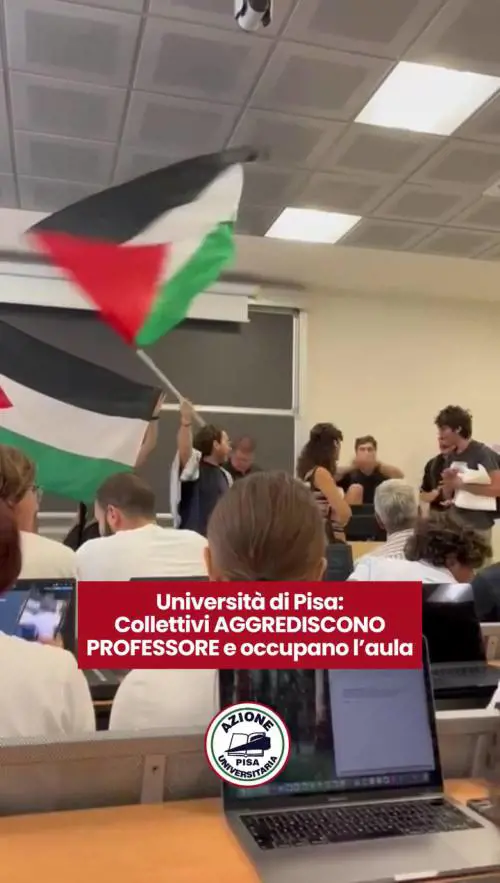 Pisa, blitz pro Pal all'ateneo. E il prof finisce all'ospedale