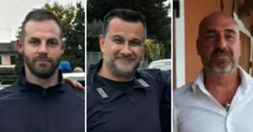 I militari specialisti Valerio e Davide colleghi a Padova. Marco il comandante
