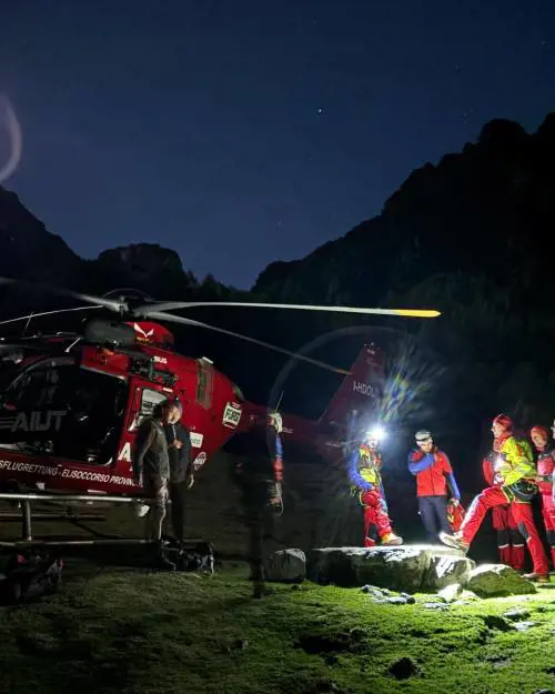 Incidente aereo in val Pusteria: le foto dei soccorsi