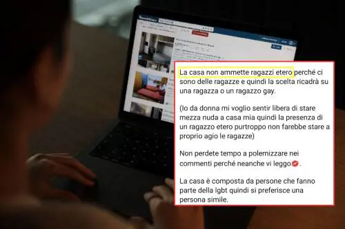 "Maschi etero non sono ammessi". Inclusività ipocrita: la casa si affitta solo a donne e gay