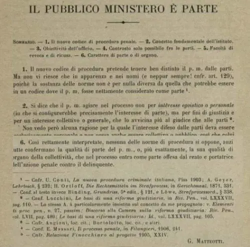 Gridano al fascismo. Ma anche Matteotti difendeva la divisione tra giudici e pm