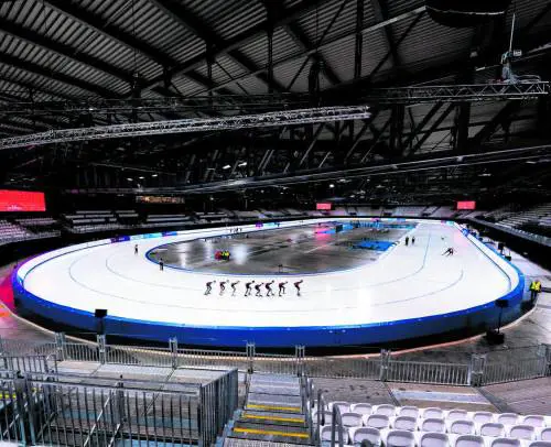 Pronta la pista del ghiaccio. La Fiera fa il test per i Giochi