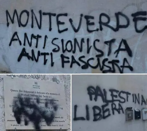 Roma, vandalizzata la sinagoga e la targa al bimbo morto a 2 anni per il terrorismo palestinese