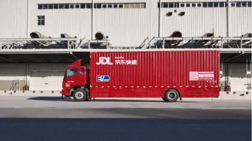 JD Logistics adopts hydrogen-powered heavy-duty trucks on a large scale. Fonte: sito web JD
