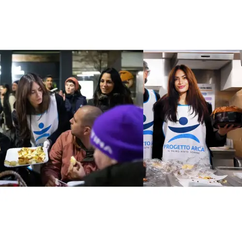 Elodie in prima linea a Milano: cena per i senzatetto sotto i portici di San Babila