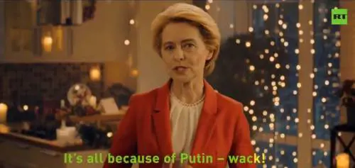 "Tutta colpa di Putin!", lo spot natalizio di Russia Today che sbeffeggia l'Europa