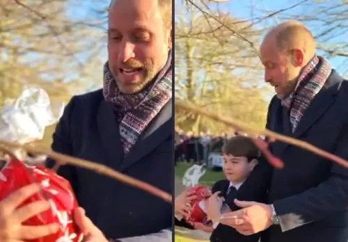 Louis ruba la scena a William e Kate a Natale: e il video del principino diventa virale