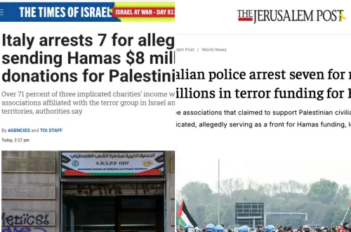 Fermati i finanziatori di Hamas: anche la stampa israeliana plaude all'inchiesta italiana