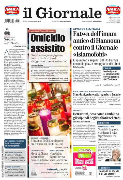 Crans-Montana, la fatwa contro il Giornale e Mamdani contro Israele