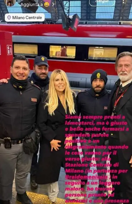 Paura per Loredana Lecciso, malore alla stazione di Milano: soccorsa dalla polizia