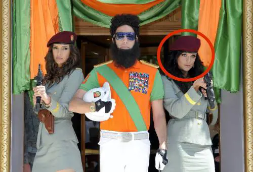 Jessica Moretti alla presentazione de Il Dittatore con Sacha Baron Cohen