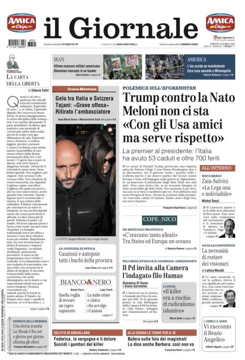 Meloni replica a Trump, gelo tra Italia e Svizzera, il Pd invita alla Camera l'indagato filo Hamas
