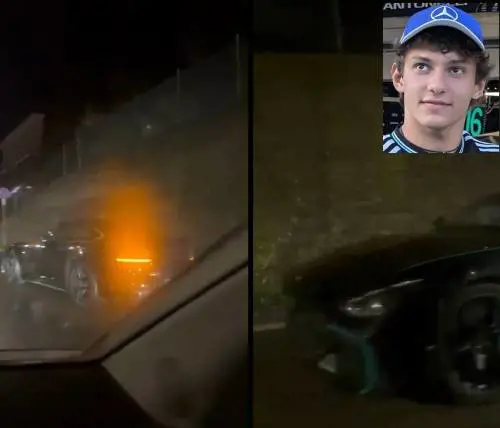 Incidente e paura per Kimi Antonelli: Mercedes contro una berriera, come sta il pilota italiano