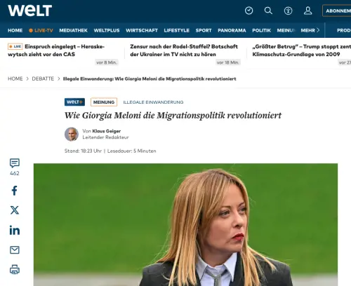 "Rivoluziona la politica europea”. Pure i tedeschi premiano il modello Meloni  