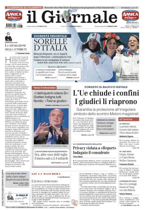 Giornata trionfale alle Olimpiadi, i giudici forzano il blocco navale, indagato il consulente di Report