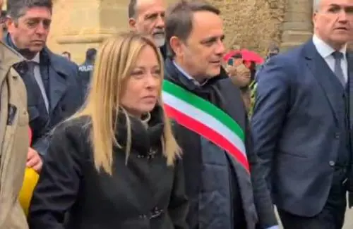 Meloni a Niscemi in visita alle aree colpite dal ciclone Harry