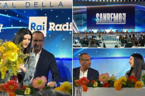 Sanremo, Conti si commuove parlando di Baudo. Su Pucci: "Io indipendente nel mio lavoro"