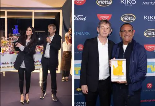 A Laura Pausini e Carlo Conti il Telegatto di TV Sorrisi e Canzoni 