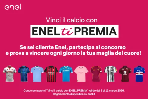 Con ENELtiPREMIA fai goal: prova a vincere ogni giorno la maglia della tua squadra del cuore