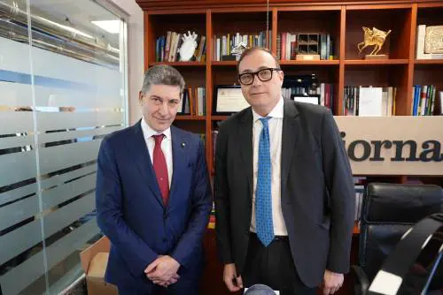 Il capo della Polizia Pisani nella redazione del Giornale: FOTO 