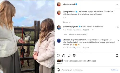 Pasqua, Meloni fa gli auguri e suor Monia Alfieri ringrazia. Polemiche e accuse ma poi torna il sereno