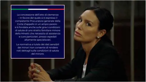 Nicole Minetti graziata dal presidente Mattarella. Il Quirinale: "Gravi condizioni di salute di un parente minore"