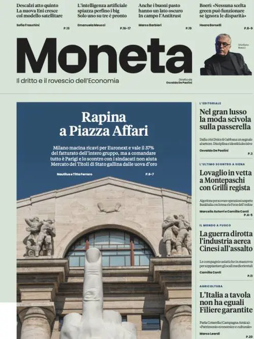 Moneta svela la rapina a Piazza Affari