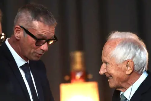 Da sinistra il tesoriere di Usic Gaetano Schiralli con il candidato al Premio Nobel alla Letteratura nel 2020 Rodolfo Vettorello