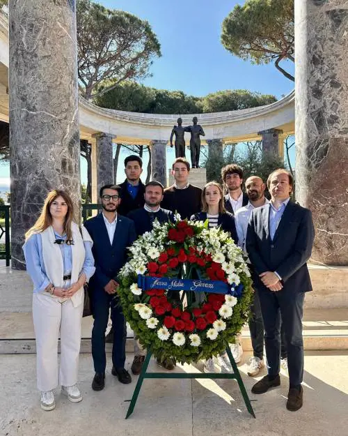 L'omaggio dei Giovani di FI ai caduti al Cimitero americano di Nettuno
