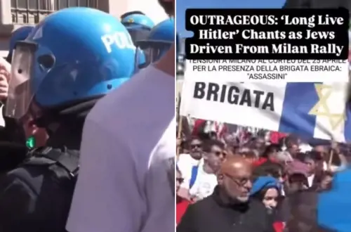 "Lunga vita a Hitler": il video choc e le urla degli antagonisti contro la Brigata ebraica 